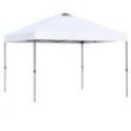 Outsunny - Garten-Pavillon Faltpavillon Pop-up Festzelt Gartenzelt inkl. Heringe Abspannseile Oxford Weiß 2,95 x 2,95 x 2,64 m