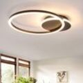 Gbly - Deckenlampe led Deckenleuchte Wohnzimmer - 24W Küchenlampe Schwarz Modern Design Wohnzimmerlampe 2-Ringen 3000K Warmweiß Schlafzimmerlampe