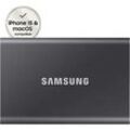 SAMSUNG Portable SSD T7 PC/Mac Festplatte, 2 TB SSD, extern, Titan grey