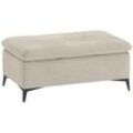 Hockerbank MR. COUCH "Haiti II", beige (novaclean avanti 6 taupe), B:118cm H:45cm T:66cm, Novaclean Avanti (100% Polyester), Hocker, Polsterhocker, passend zu der Garnitur, wahlweise mit Kaltschaum