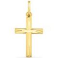 Kreuz-Anhänger FIRETTI "Schmuck Geschenk Gold 375 Halsschmuck Anhänger Halskette Kreuz", gold (gelbgoldfarben), Schmuckanhänger, Damen, Gelbgold 375, 0,16 g, Made in Germany