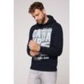 Kapuzensweatshirt CAMP DAVID, Herren, Gr. 4XL, blau, Material: 65% Baumwolle, 35% Polyester, bedruckt, casual, lässig geschnitten, Rundhals, Langarm eingesetzt Rippbündchen, Sweatshirts, mit weicher Innenseite