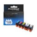 PrintAbout Druckerpatrone kompatibel mit Epson 202XL (C13T02E74010) - 5 Farben - Hoher Kapazität - Multipack