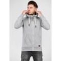 Kapuzensweatshirt BEHYPE "SWANTON", Herren, Gr. L, grau, 70% Baumwolle, 30% Polyester, meliert, unifarben, casual, Sweatshirts, mit praktischer Kapuze