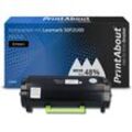 PrintAbout Toner kompatibel mit Lexmark 50F2U00 (502U) - Schwarz - Extra hohe Kapazität