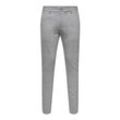 Chinohose ONLY & SONS "ONSMARK SLIM CHECK PANTS 9887 NOOS", Herren, Gr. 30, Länge 30, grau (glacier gray), Web, Obermaterial: 64% Viskose, 31% Polyester, 5% Elasthan, kariert, modisch, slim fit knöchellang, Hosen