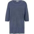 Rundhals-Pullover aus Kaschmir und Seide include blau, 48