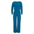 Jumpsuit WINSHAPE "JS101LSC", Damen, Gr. L, Normalgrößen, grün (teal grün), 85% Polyester, 15% Elasthan, Rundhals, Langarm, Overalls, Functional Comfort