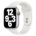 Apple Watch Series 7 (2021) GPS + Cellular 45 mm - Aluminium Polarstern - Sportarmband Weiß
