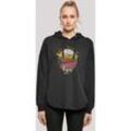 Kapuzenpullover F4NT4STIC "Red River Flying", Damen, Gr. XS, schwarz, Obermaterial: 100% Baumwolle, casual, oversize, Pullover, Print