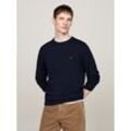 Rundhalspullover TOMMY HILFIGER "PIMA ORG CTN CASHMERE CREW NECK", Herren, Gr. M (48/50), blau (desert sky), Obermaterial: 92% Baumwolle, 8% Kaschmir, casual, Rundhals, Langarm, Pullover