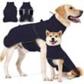 Lablanc - Hunde-Winterjacke mit wasserdichtem Riemen, D-förmige, umweltfreundliche warme Jacke, reflektierende Winterjacke für kleine, mittelgroße