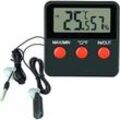 Lntyq Reptilien, digitales Thermometer, Hygrometer, LCD-Temperatur- und Luftfeuchtigkeitsmesser für Terrarium, Haustiere, Inkubator, Tank