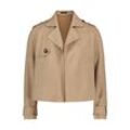 Kurzblazer BETTY BARCLAY "Betty Barclay Blazer-Jacke langarm", Damen, Gr. 36, beige, Obermaterial: 95% Polyester, 5% Elasthan., casual, gerade normal, Blazer, Material