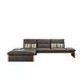 KOINOR Leder-Ecksofa mit Massivholzrahmen aus Wildeiche Humfrey ¦ braun ¦ Maße (cm): B: 314 H: 93 T: 159.0