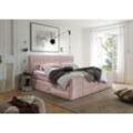 Boxspringbett ED EXCITING DESIGN "Bolivia", rosa, B:183cm L:220cm, 92% Polyester, 8% Nylon, Komplettbetten, Boxspringbett, harte Seite mit Kokosmatte, weiche Seite mit Filzabdeckung