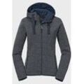 Fleecejacke SCHÖFFEL "Fleece Hoody Aurora L" Gr. 34, blau (8820, blau), Damen, Oberstoff Rumpf: 100% Polyester Futter Kapuze: 100% Polyester, Jacken