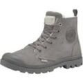 Winterboots PALLADIUM "PAMPA HI ZIP WL W", Damen, Gr. 39,5, schwarz (cloudburst, charcoal, gray), Leder, sportlich, Schuhe, Winterschuhe, Schnürboots, Winterstiefel, Snowboots, gefüttert