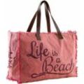 Baumwolltasche Dekor Life is a beach