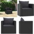 Vidaxl - Sessel mit Auflagen Poly Rattan Schwarz - Sofa - Sofas - Home & Living - Schwarz