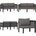 2-Sitzer-Sofa mit Auflage Anthrazit Poly Rattan - 2-Sitzer-Sofa - 2-Sitzer-Sofas - Home & Living - Anthrazit