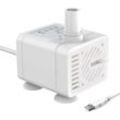 Coocheer - Mini-USB-Tauchpumpe (dc 5 v, 1–3 w, 200 l/h), verstellbare, ultra-leise kleine Wasserpumpe für Haustiere, Aquarien, Teiche,