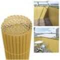 Pvc Sichtschutzmatte Sichtschutzzaun Sichtschutz für Zaun Balkon Windschutz Bambus 100x500cm - Jopassy