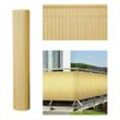 Pvc Sichtschutzmatte Sichtschutzzaun Sichtschutz für Zaun Balkon Windschutz Bambus 90x400cm - Jopassy