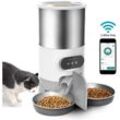 Fitags - 4.5L Smart Futterautomat Katze & Hund, WiFi Automatischer Futterspender für 2 Katze, Pet Feeder mit Timer, Ton-Aufnahmefunktion,