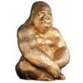 riess-ambiente Gorillafigur KONG - 40cm gold handmade Metall Skulptur Deko