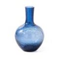 Pols Potten - Crackled Glass Ball Body Vase S, dunkelblau