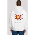 Kapuzenpullover F4NT4STIC "SIlvester Party Happy People Only", Herren, Gr. 4XL, weiß, Obermaterial: 100% Baumwolle, casual, oversize, Pullover, Print