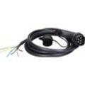 KS TOOLS efuturo Ladekabel gerade, Ende offen auf Typ 2 Stecker zum Anschluss an eine Wallbox Ladekabel, Elektrofahrzeug 400V 117.7245