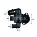 MAHLE Thermostat, Kühlmittel mit Dichtung für SKODA VW SEAT CUPRA AUDI 03L121111AC 03L121111M 03L121111AM TI 33 87