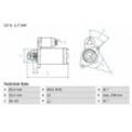 BOSCH Starter 12V für MERCEDES-BENZ A0061517401 006151740180 A0061514601 0 986 021 360