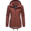 Winterjacke RAGWEAR "YM-Danka", Damen, Gr. S (36), rot (rotbraun), Außenmaterial: 100% Polyester, Innenfutter: 100% Polyester, Wattierung: 100% Polyester, casual, tailliert hüftbedeckend, hoch geschlossener Ausschnitt, Jacken, stylische Winter Outdoorjacke mit Kapuze