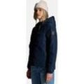 Steppjacke NAVAHOO "Eisbällchen", Damen, Gr. XS (34), blau (navy), Oberstoff: 100% Polyester, Futter: 100% Polyester, Wattierung: 100% Polyester, Ärmelfutter: 100% Polyester, modisch, figurumspielend hüftbedeckend, hoch geschlossener Ausschnitt, Langarm Ärmel ohne Ärmelschlitz elastischer Bund mit Windstopper,mit innenliegendem Gummizug, Jacken, stylische Damen Winterjacke mit Kapuze