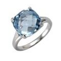 Zeeme Gemstones Ring Silber 925 rhodiniert mit Blautopas (beh.) 12mm