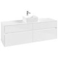 Villeroy und Boch Collaro Waschtischunterschrank C04900DH 160 x 54,8 x 50 cm, Waschtisch mittig, Glossy White