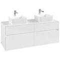 Villeroy und Boch Collaro Waschtischunterschrank C04800DH 140 x 54,8 x 50 cm, für 2 Waschtische, Glossy White