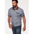 Poloshirt MAN'S WORLD, Herren, Gr. L (52/54), blau (blau, meliert), Single Jersey, Obermaterial: 100% Baumwolle, meliert, casual, regular fit, Rundhals, Kurzarm Rippbündchen kontrastfarben, Shirts, Kurzarm, Regular Fit, melierte Struktur, Rundhalsausschnitt, Topseller