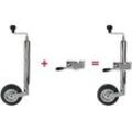 LAS Auto und Campingzubehör Stützrad mit Halter 48mm, vollgummirad 10617