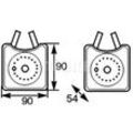 MAHLE Ölkühler, Motoröl für SKODA VW SEAT (FAW) CUPRA (SVW) AUDI 028117021L 028117021B CLC 163 000S