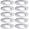 Paulmann LED-Bad-Einbauleuchte 10er Set 60 W Chrom (matt)