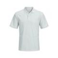 Poloshirt JACK & JONES "JJEPERFECT POLO SS SN", Herren, Gr. L, weiß, Jersey, Obermaterial: 95% Baumwolle, 5% Elasthan, unifarben, modisch, regular fit taillenbedeckt, ohne Ausschnitt, Kurzarm gerader Abschluss, Shirts, mit Polo Kragen