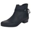 Stiefelette RIEKER, Damen, Gr. 39, schwarz, Lederimitat, elegant, Schuhe Ankleboots Stiefelette, Blockabsatz, Ankleboots mit Zierbändern, Topseller