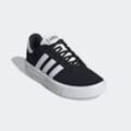 Sneaker ADIDAS SPORTSWEAR "COURT SILK", Gr. 38, schwarz-weiß (core schwarz, cloud weiß, cloud weiß), Leder, sportlich, Schuhe