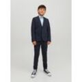 Kinderanzug JACK & JONES JUNIOR "JPRSOLAR SUIT NOOS JNR", Jungen, Gr. 176, N-Gr, blau (schwarz navy), Jersey, Obermaterial: 78% Polyester, 17% Viskose, 5% Elasthan, unifarben, modisch, slim fit, Anzüge