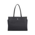 Tragetasche TOMMY HILFIGER "TH LEGACY TOTE", Damen, Gr. B/H/T: 38cm x 26cm x 14cm, schwarz, Lederimitat, Taschen, Damen Henkeltasche, Umhängetasche, Shopper mit TH-Logo