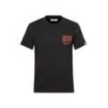 T-Shirt REPLAY, Herren, Gr. L, schwarz, Jersey, Obermaterial: 100% Baumwolle, bedruckt, regular fit, Rundhals, Kurzarm abgesteppte Kante, Shirts, mit Rückenprint